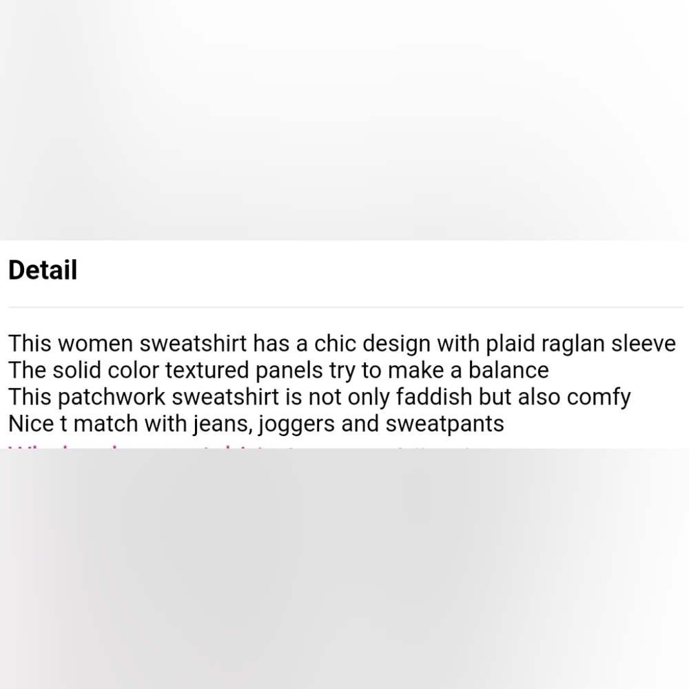 New quilted plaid raglan top - Picture 11 of 13